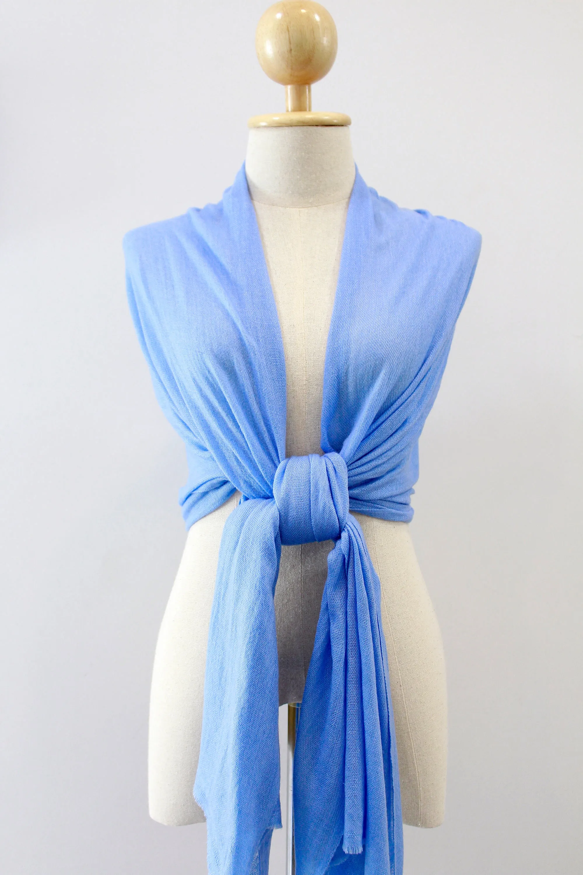 100% Cashmere Dodger Blue Pashmina Shawl/Scarf