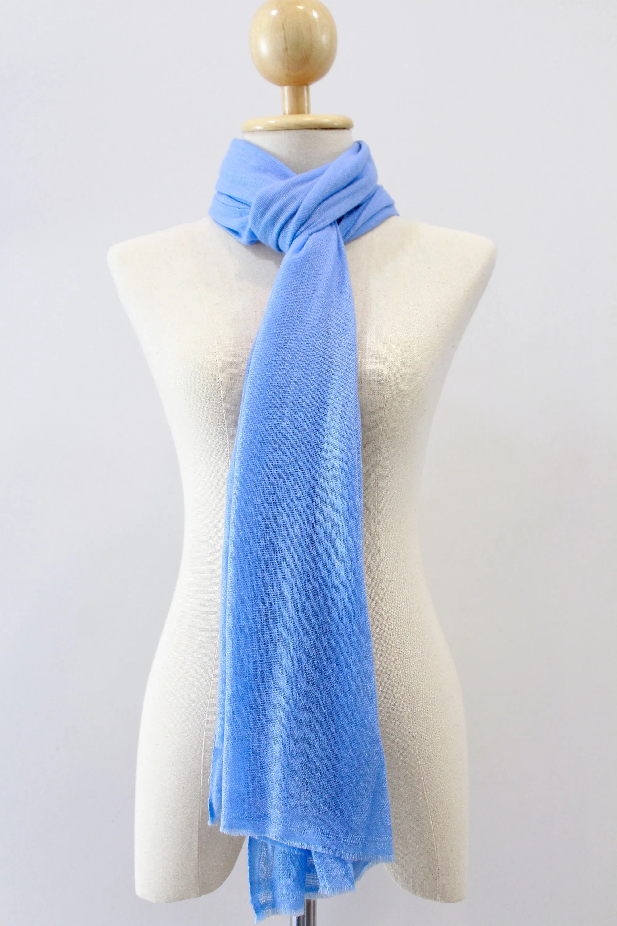 100% Cashmere Dodger Blue Pashmina Shawl/Scarf