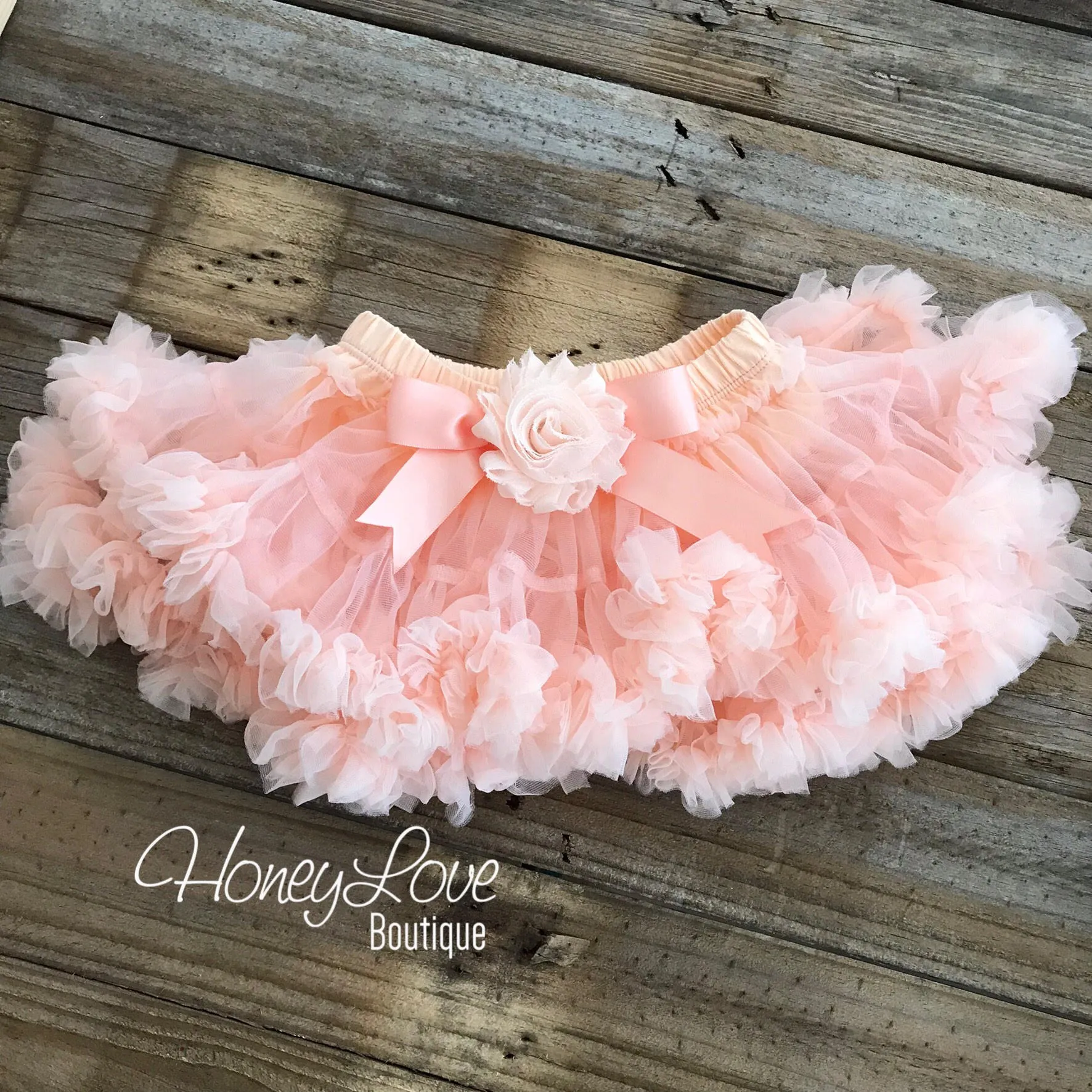 1st Birthday Outfit - Peach, Ivory and Gold - embellished pettiskirt