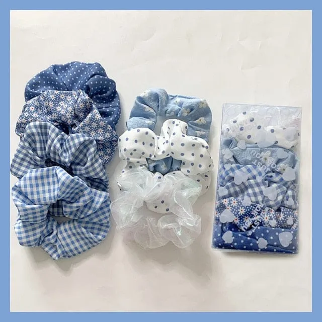 5PCS/Set Colourful Plaid Scrunchies