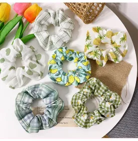 5PCS/Set Colourful Plaid Scrunchies