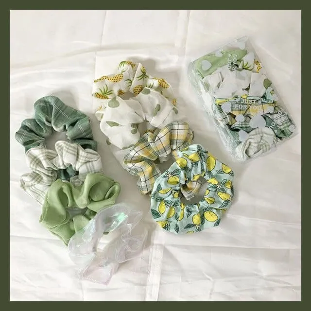 5PCS/Set Colourful Plaid Scrunchies