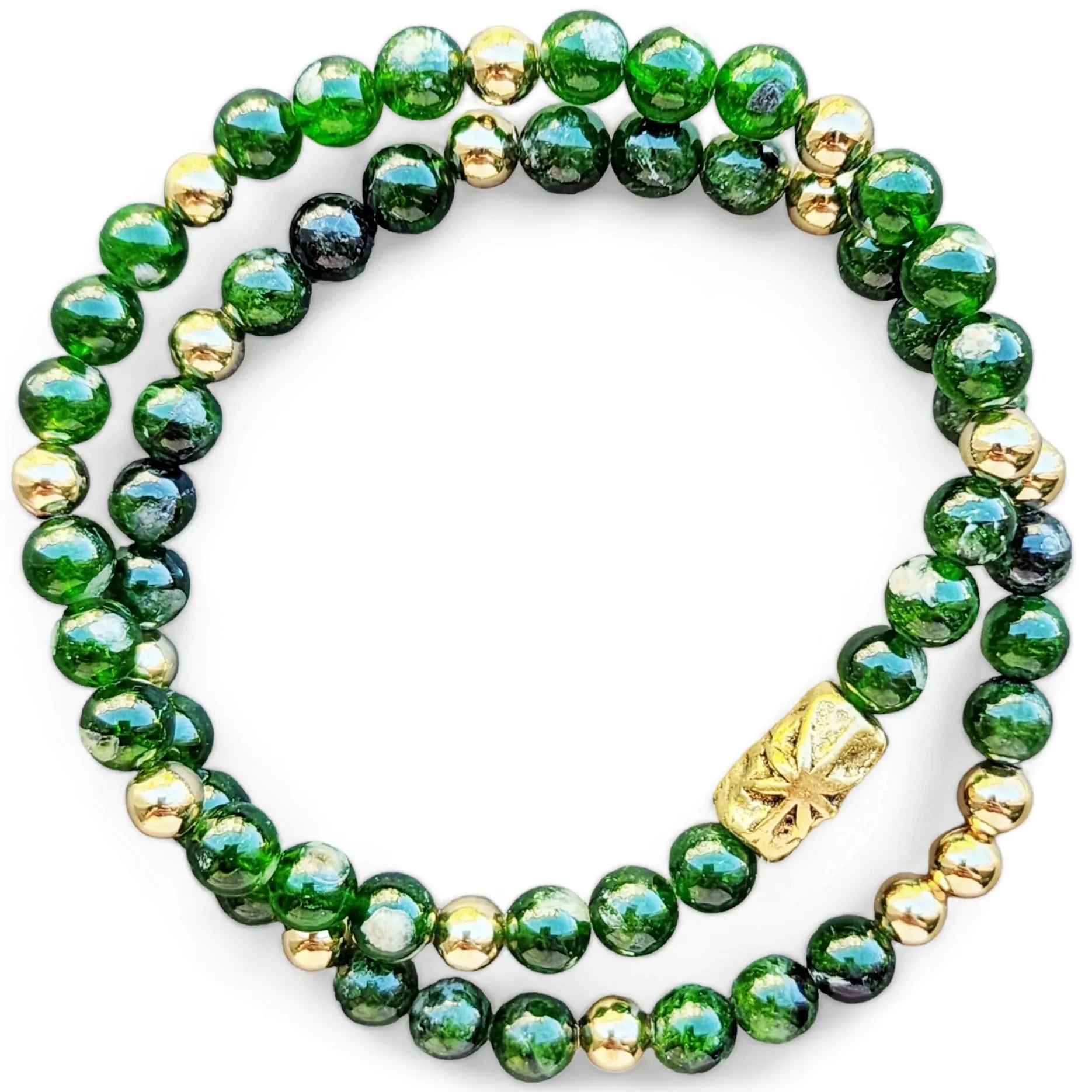 6mm Chrome Diopside Reiki Healing Beaded Gemstone Bracelets