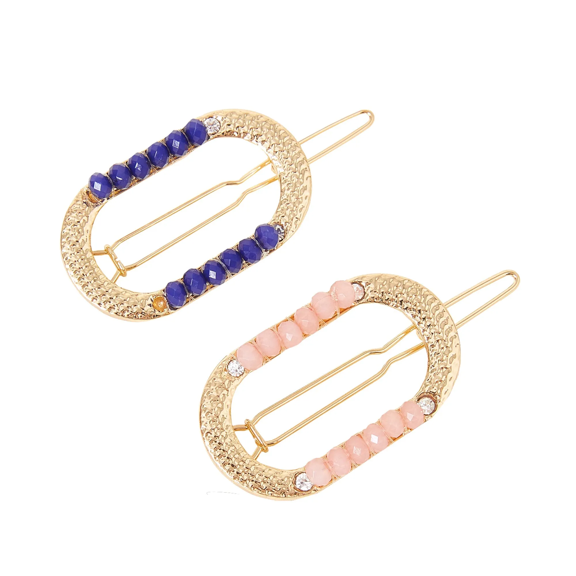 Accessorize London Gold Embellished Hair Clips Set Of Two