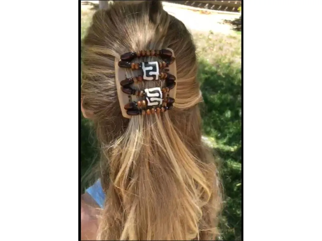 African Butterfly Chameleon Hair Comb - Beada Blonde 32