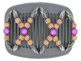 African Butterfly Hair Comb - Dalena Black 101