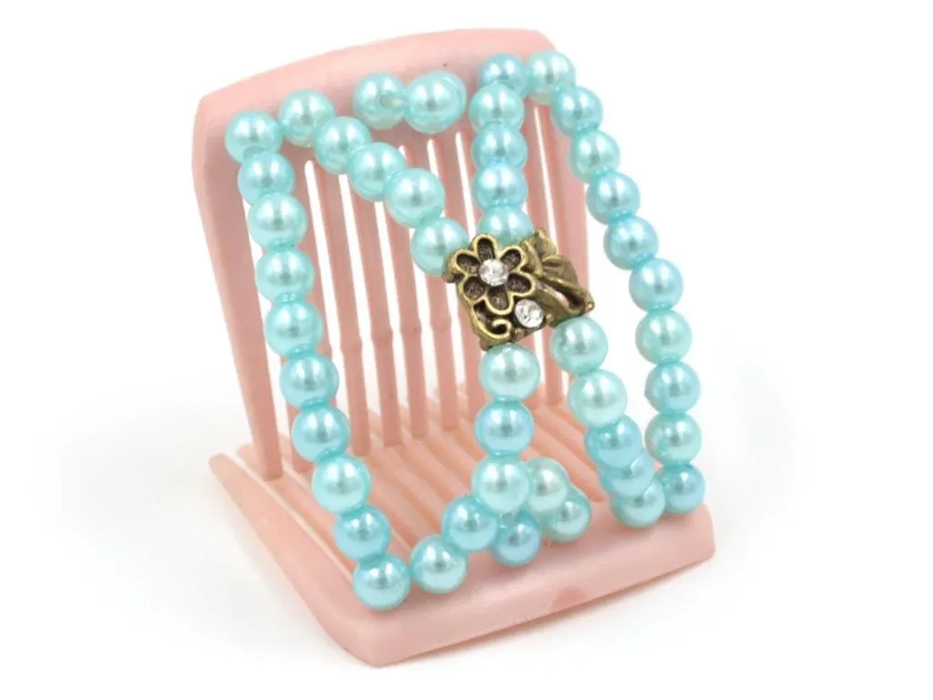 African Butterfly LadyBug Hair Comb - Pink Pearl 23