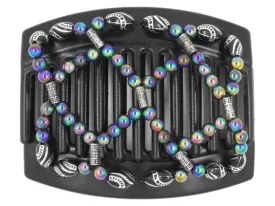 African Butterfly Thick Hair Comb - Ndalena Black 125