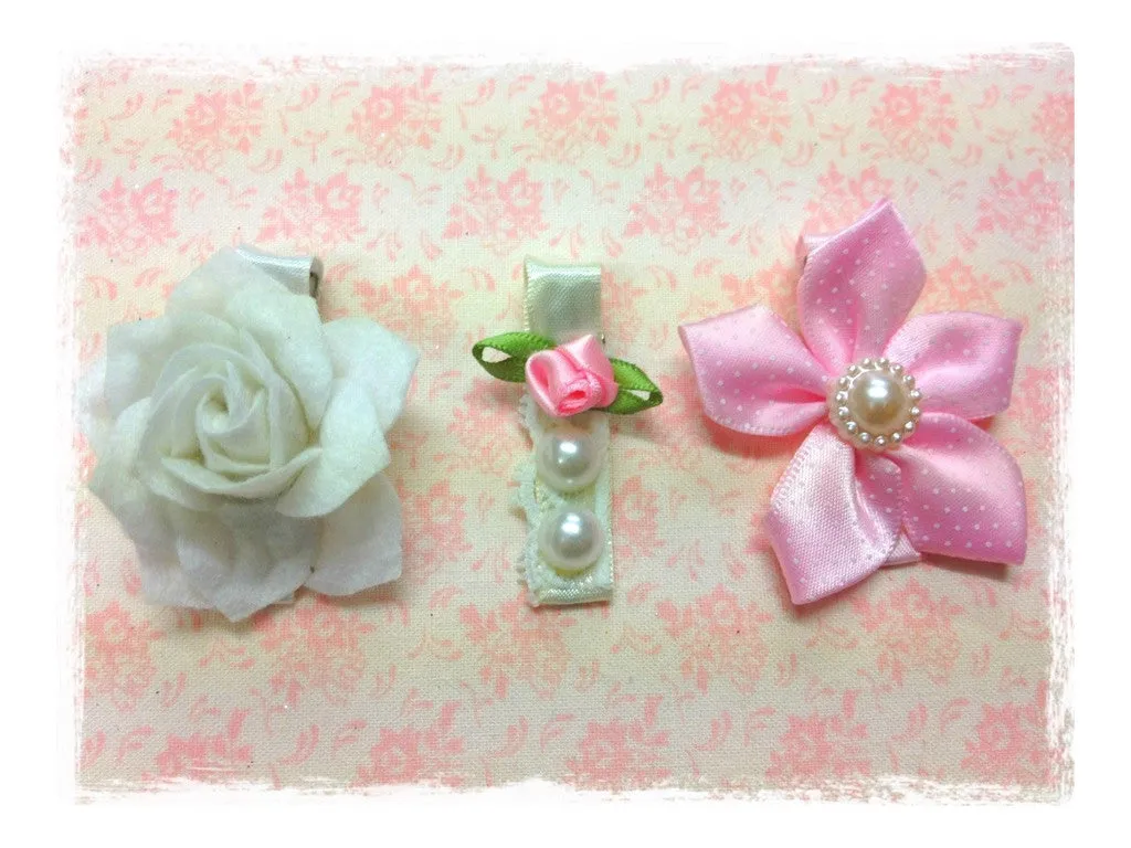 Baby & Girl Floral non slip hair clip. clip62