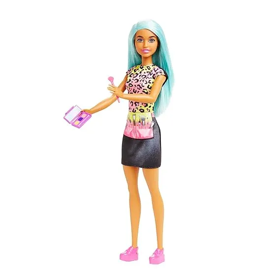 Barbie Careers Makeup Artist Doll With Teal Hair & Accessories For Kids Age 3 