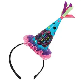 Birthday Chic Cone Hat Headband Fabric