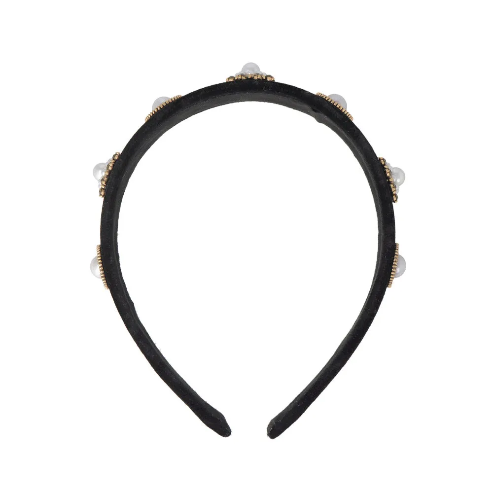 Black Velvet Bijou Headband