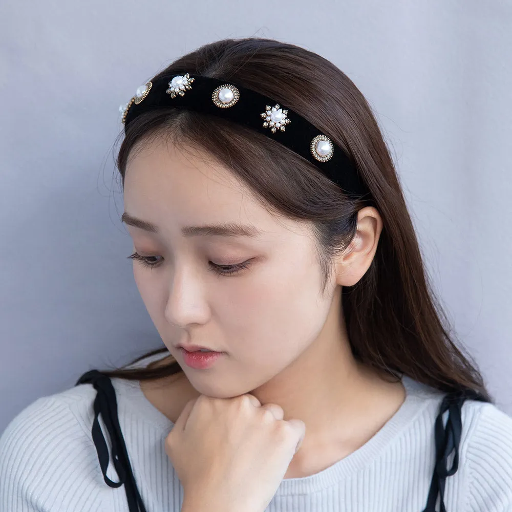 Black Velvet Bijou Headband