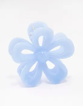 Blue Flower Hair Claw Clip