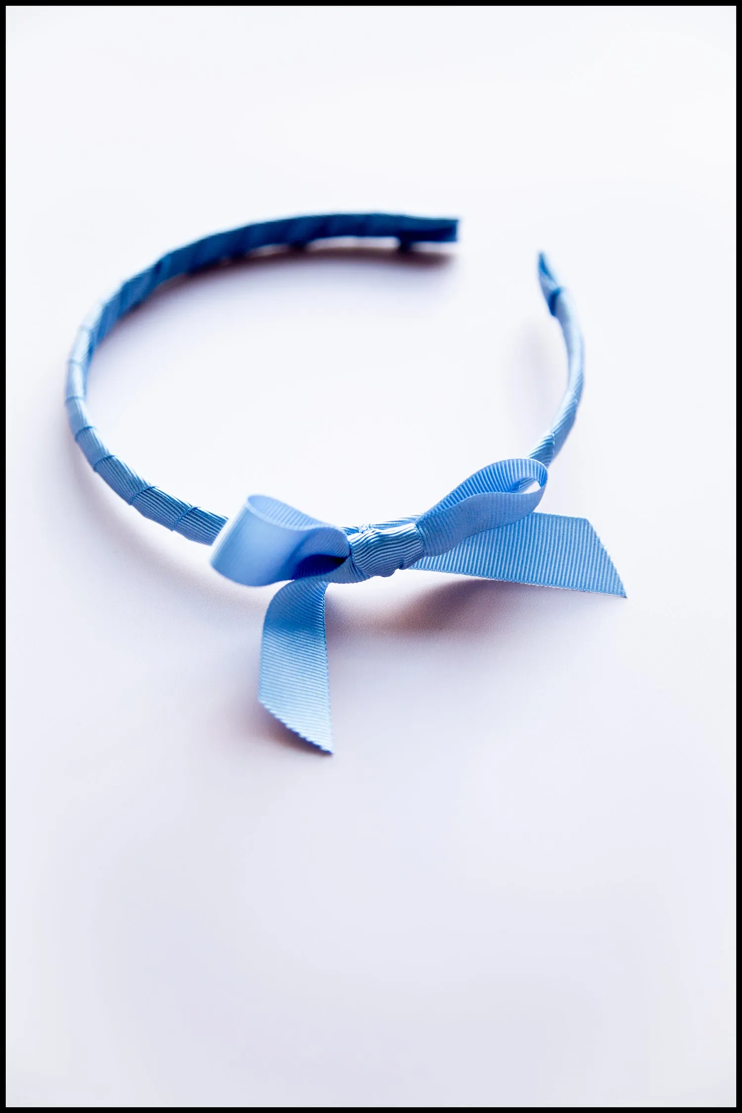 Blue Grosgrain Bow Headband