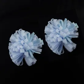 Blue Ribbons Hair Clips [Pair]