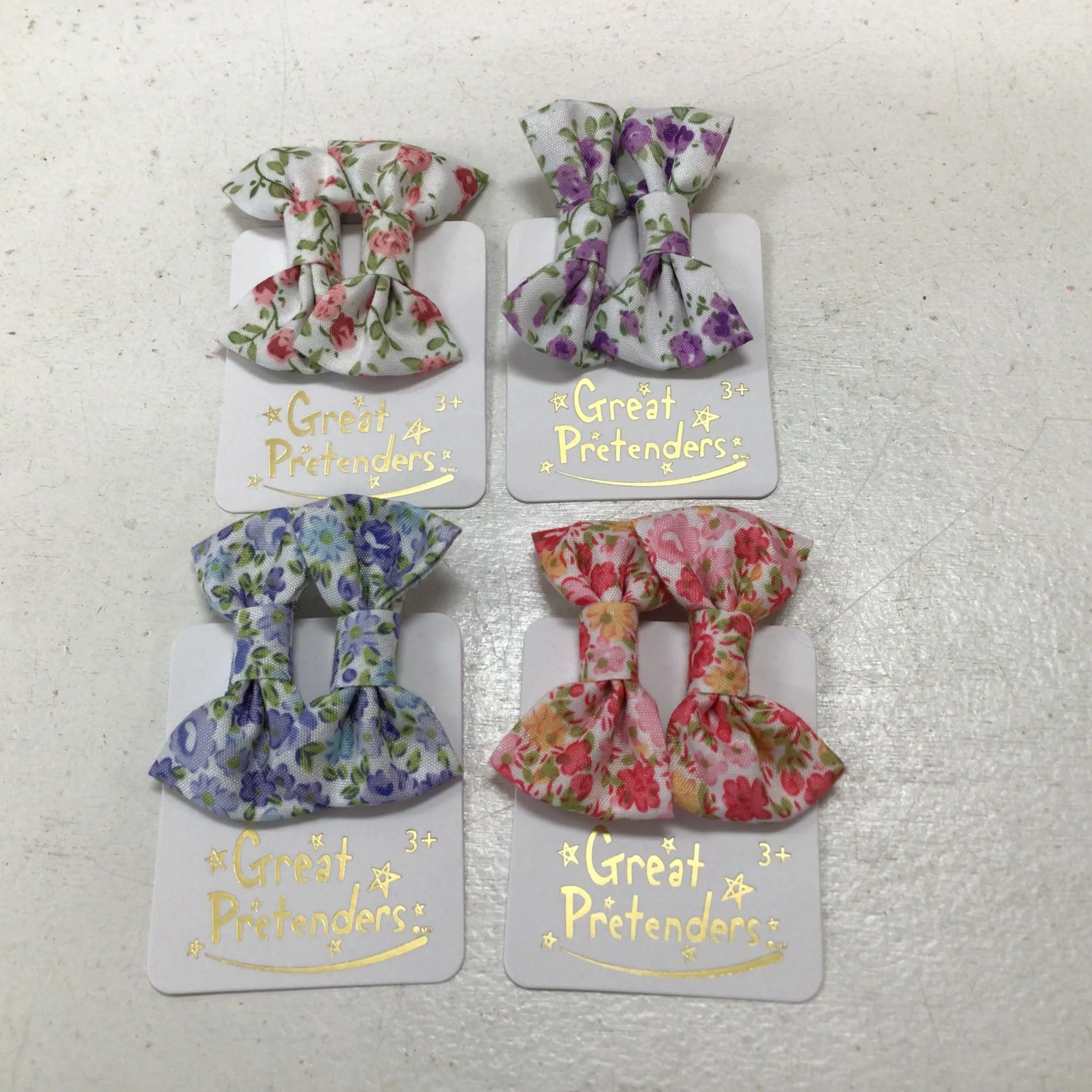 Boutique Mini Flower Bow Hair Clips