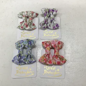 Boutique Mini Flower Bow Hair Clips