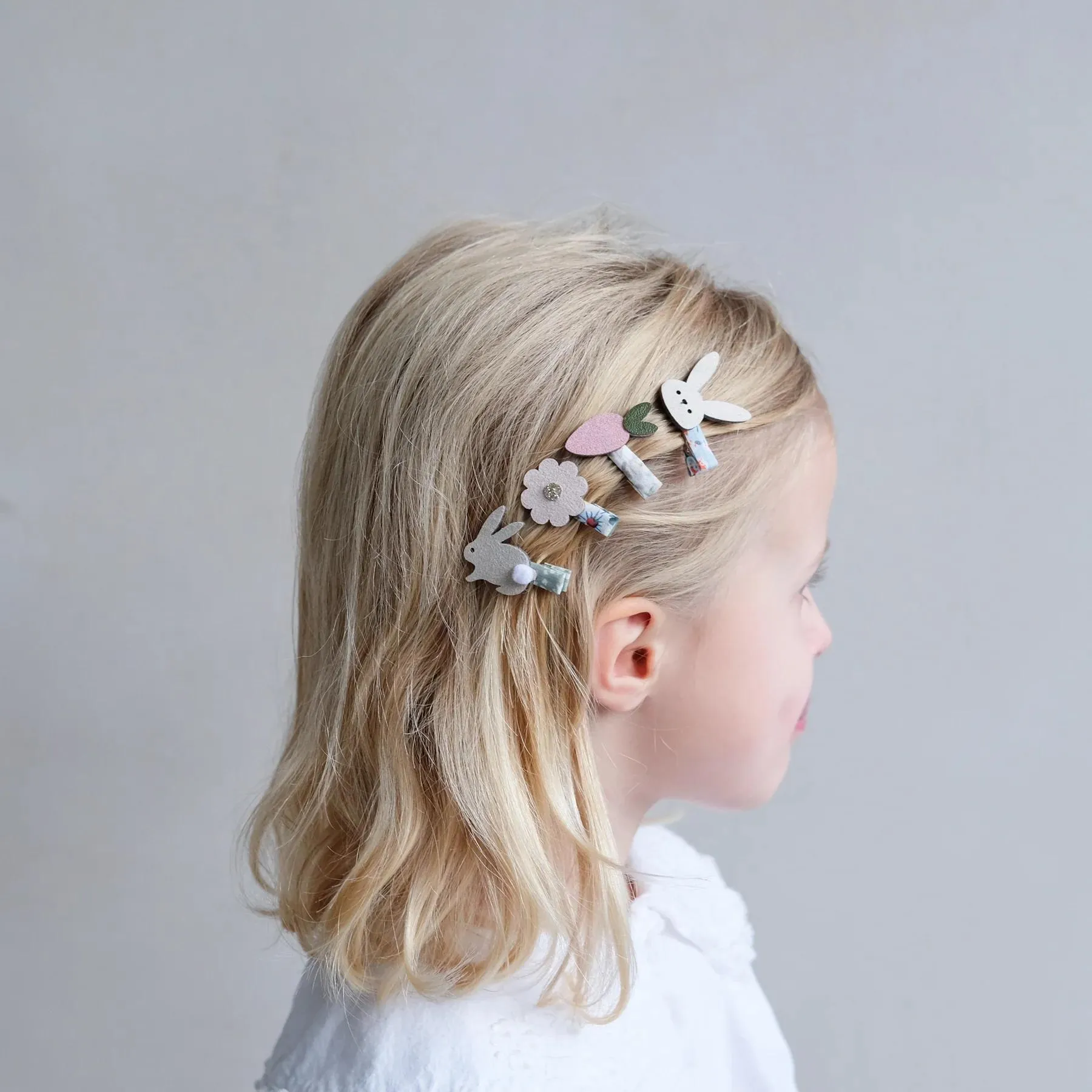 Bunny & Flower Mini Hair Clips