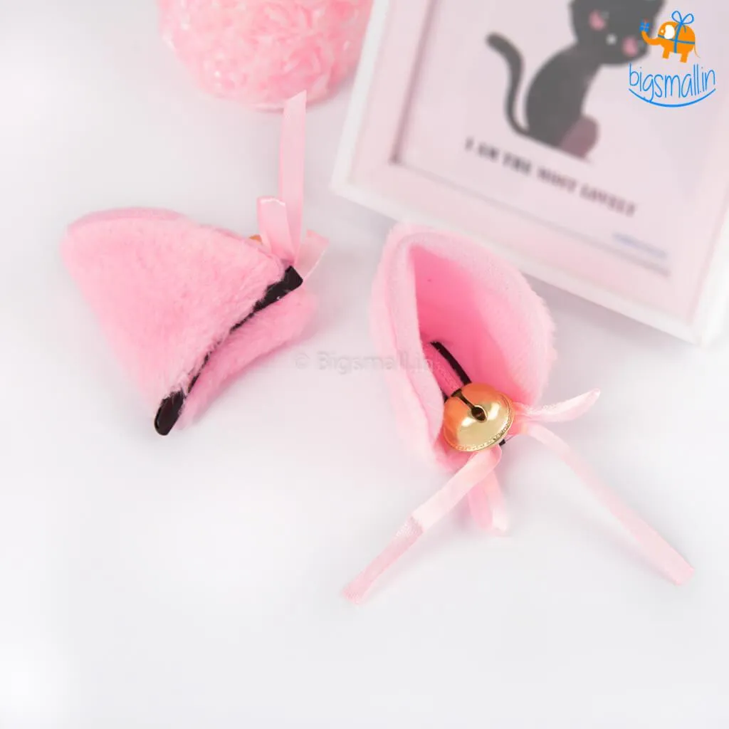 Cat Ear Hair Pins With Bells - Set of 2