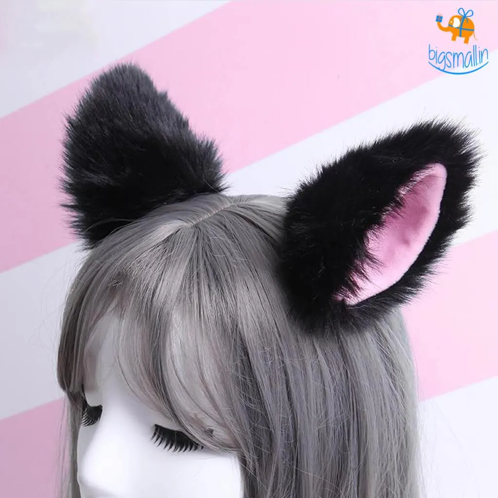 Cat Ear Hair Pins With Bells - Set of 2