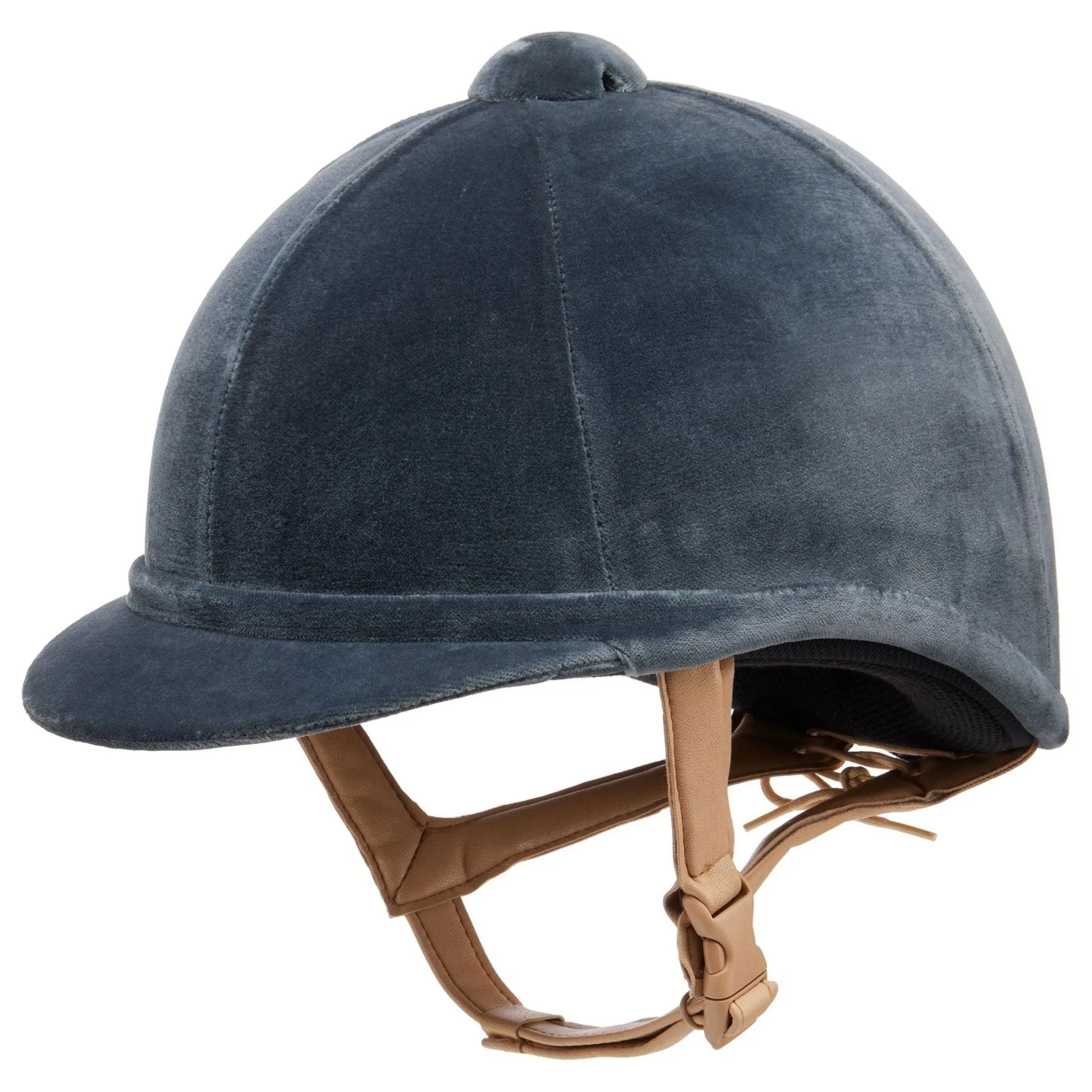 Charles Owen Hampton Velvet Riding Hat - Elephant Grey