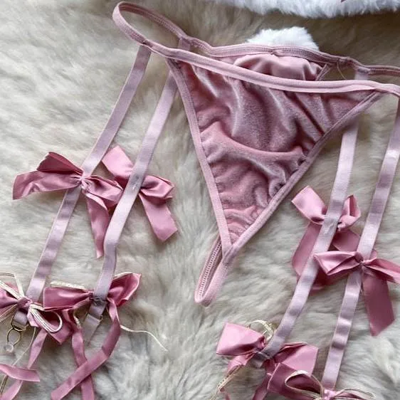 Crystal Velvet Lingerie Set