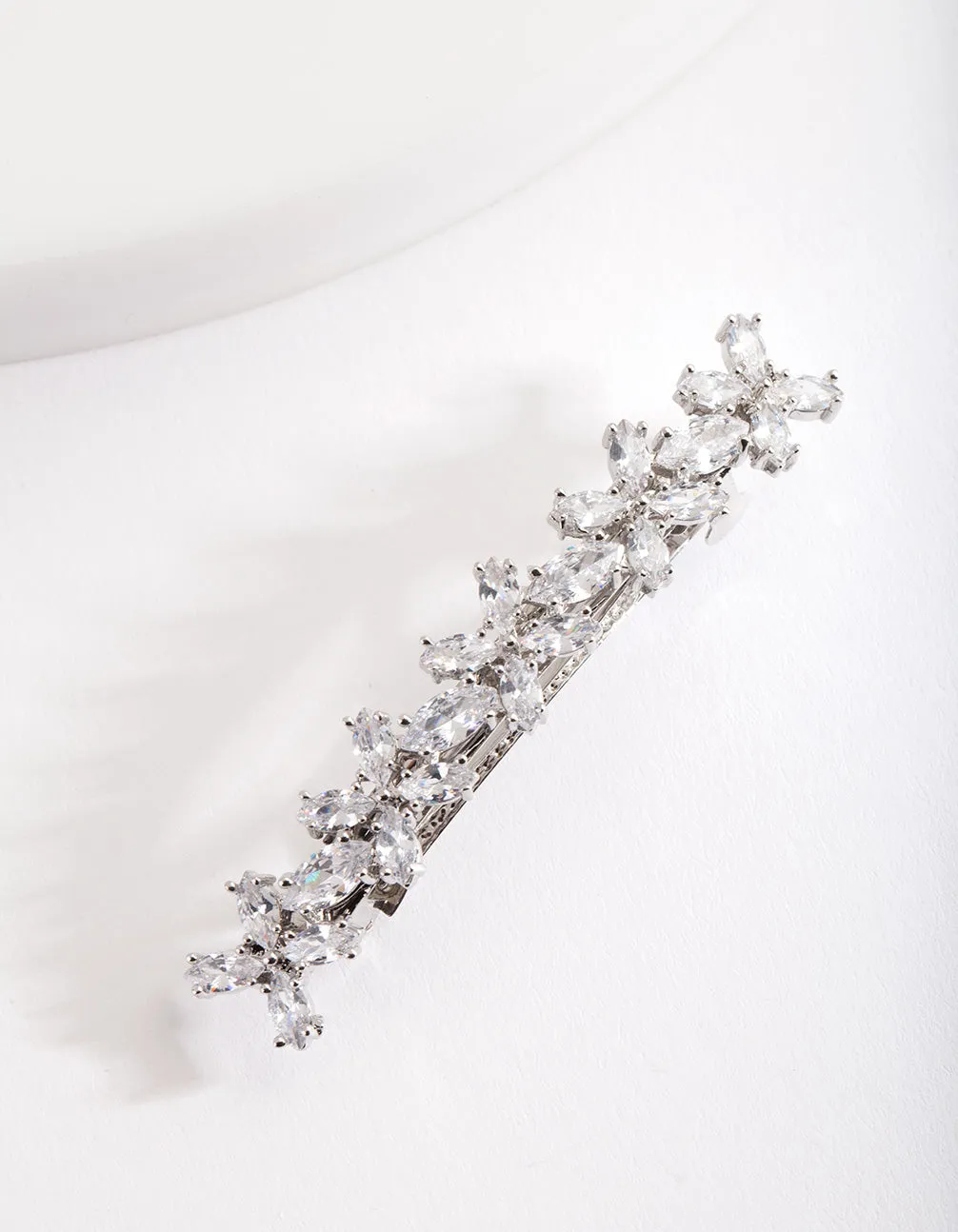 Cubic Zirconia Flower Clip