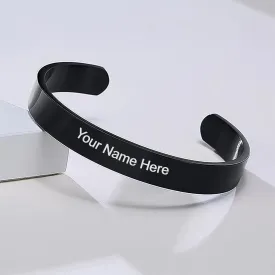 Customized / Personalized Stylish Kada Bracelet (1 Pc / Black)