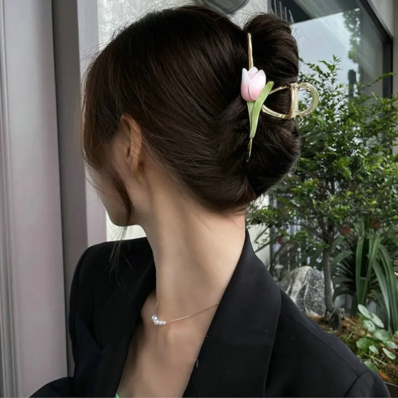 Dainty Floral Hair Claw Clip