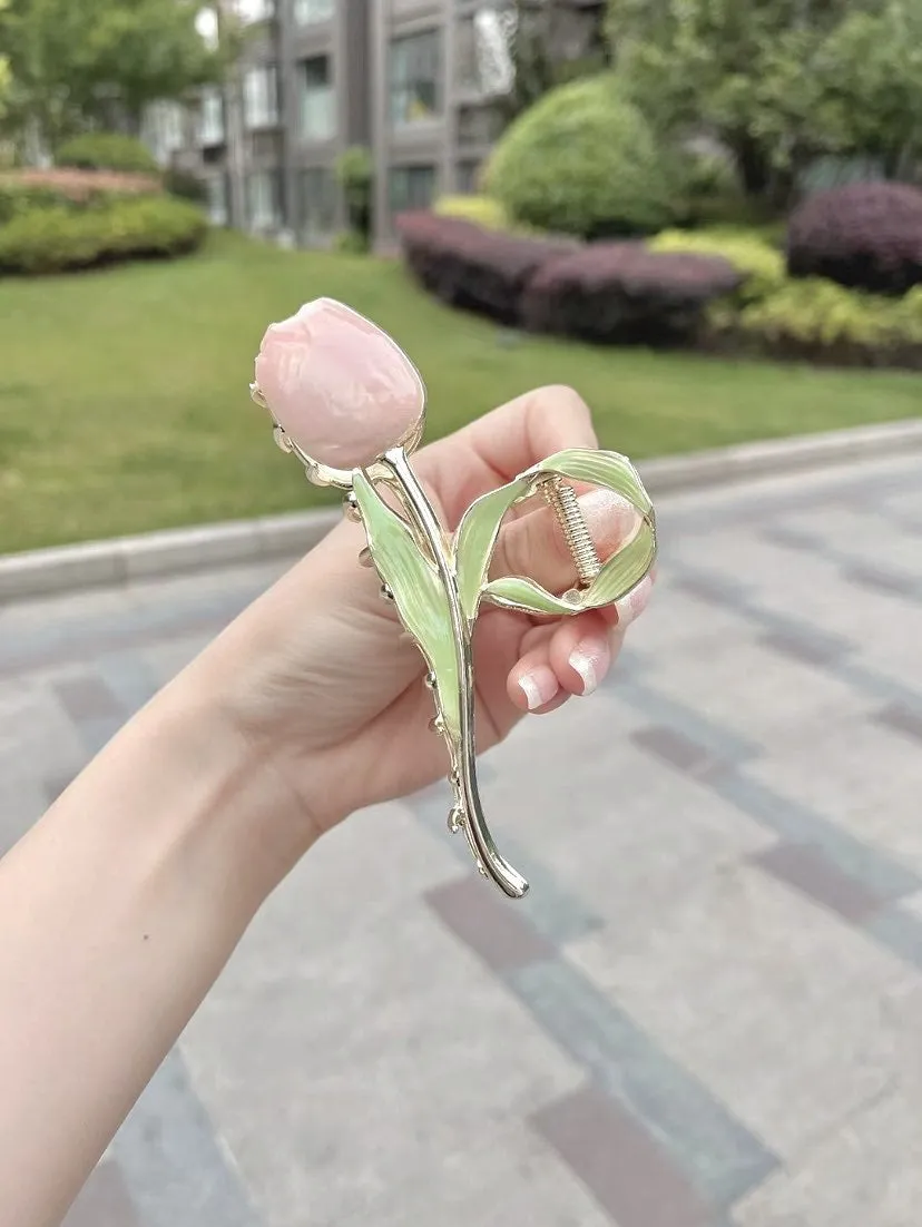 Dainty Floral Hair Claw Clip