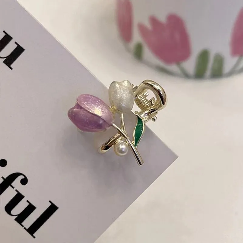 Dainty Floral Hair Claw Clip