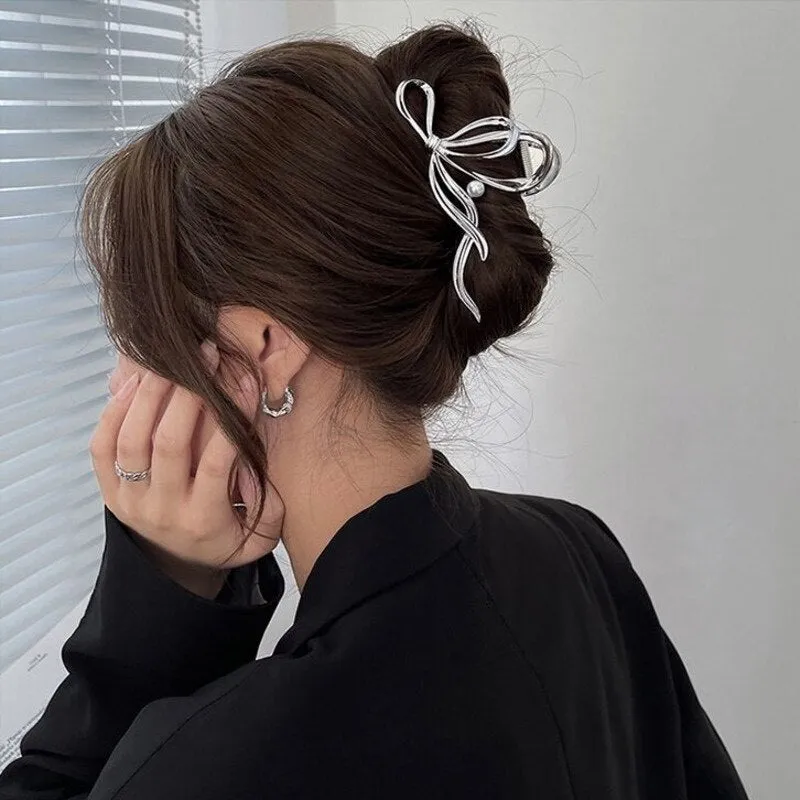 Dazzling Rhinestone Tassel Hair Claw Clips For Women