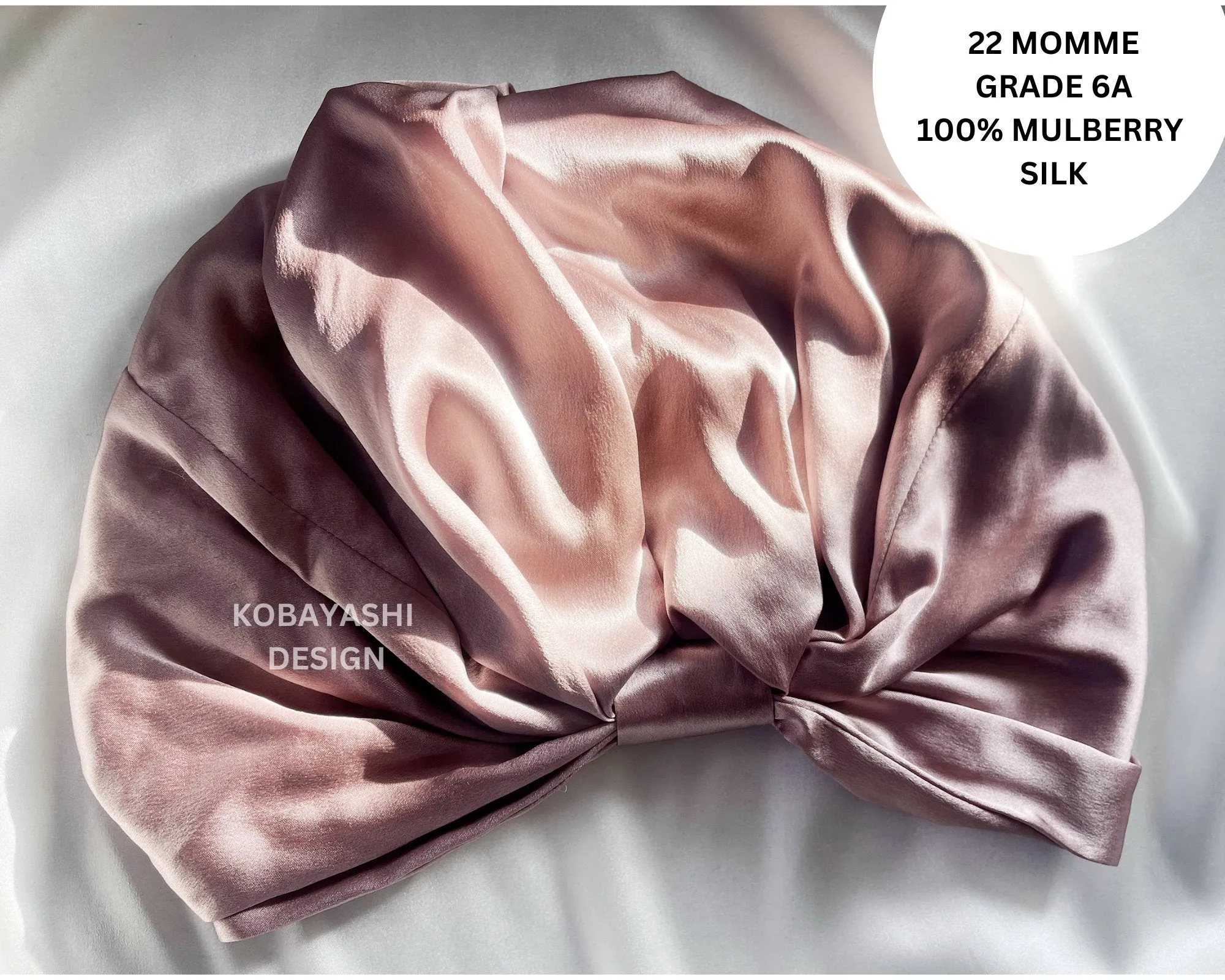 Double layer Mulberry Silk sleeping bonnet - hair turban