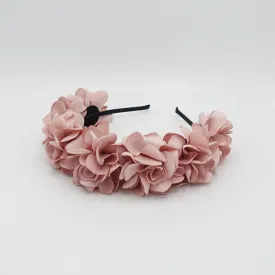 floral headband handmade wild rose flower embellished floral headband