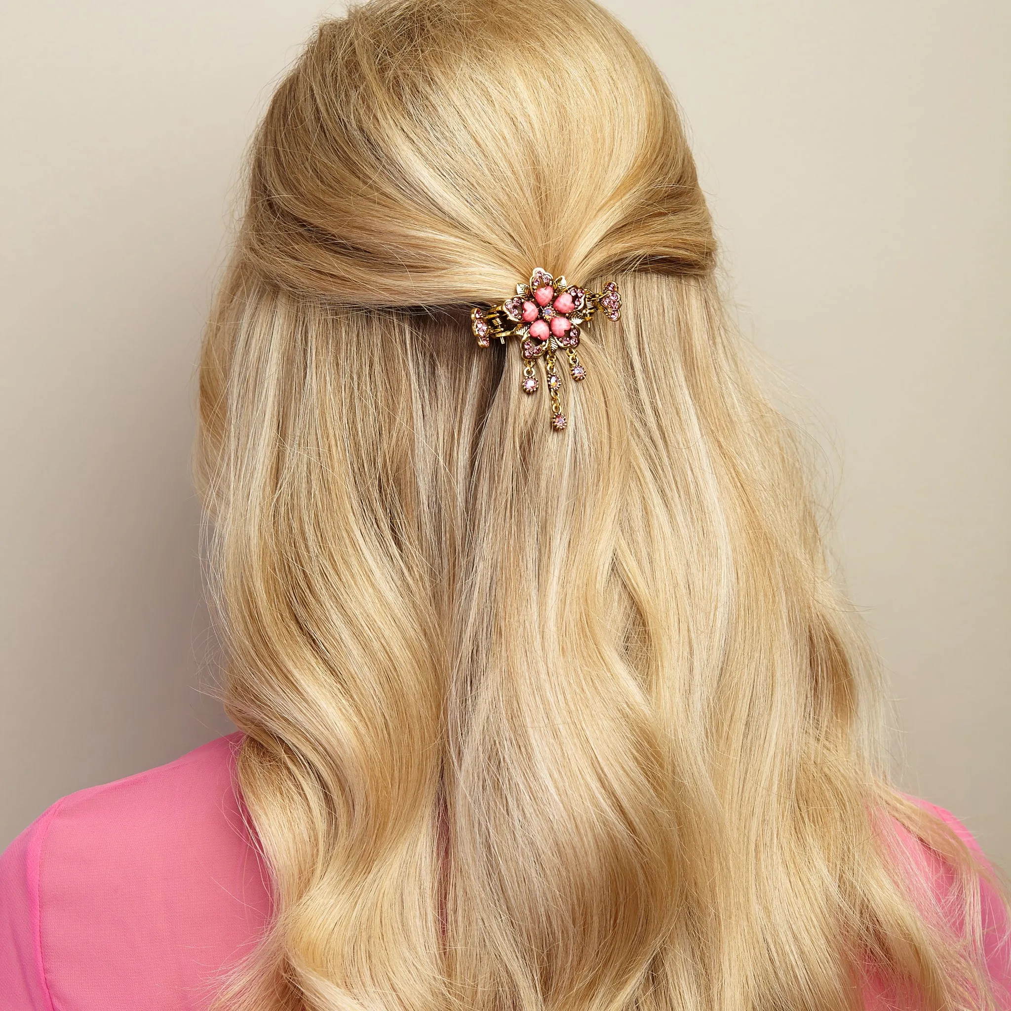 Flower Hair Accessory with Gems