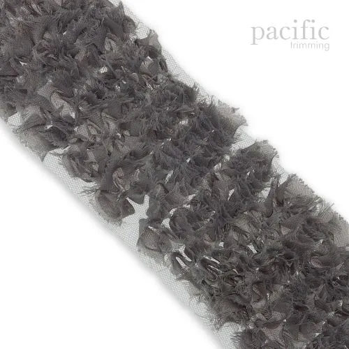 Frayed Chiffon Grass Trim : 330065TR (Multiple Colors/ 2 Sizes)