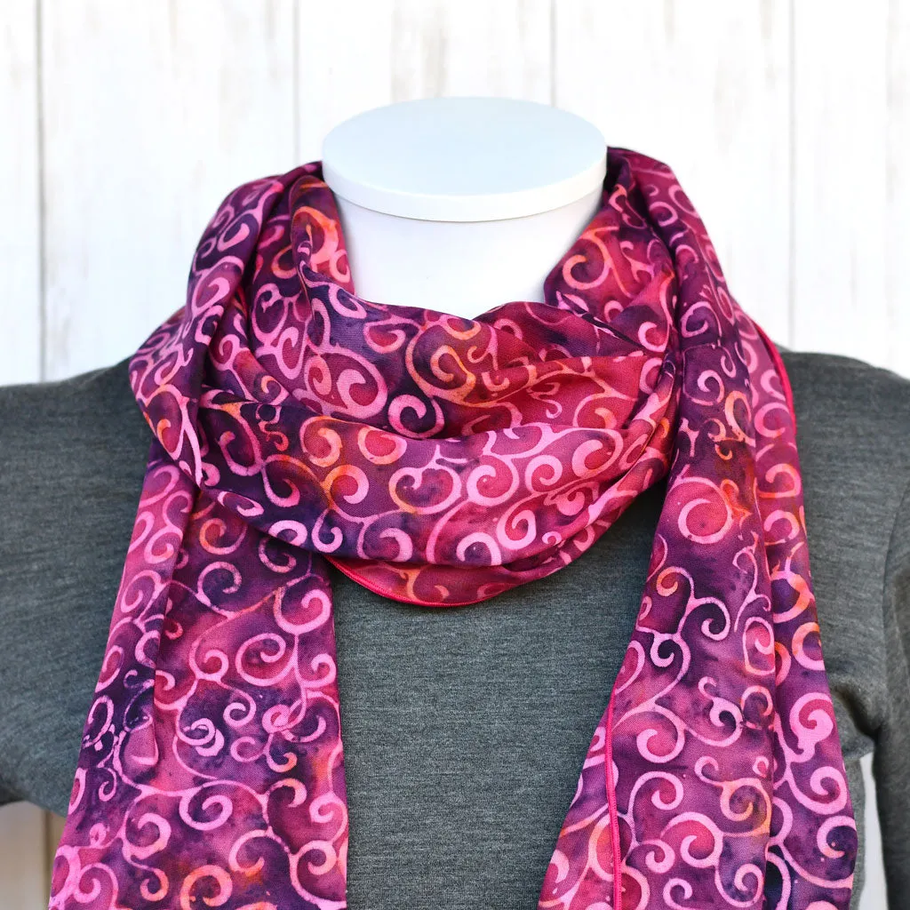 Hand Crafted Bali Batik Rayon Scarf