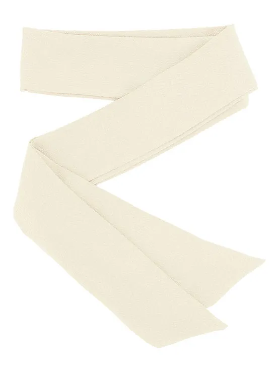 Headband Sash Ivory Crepe Chiffon