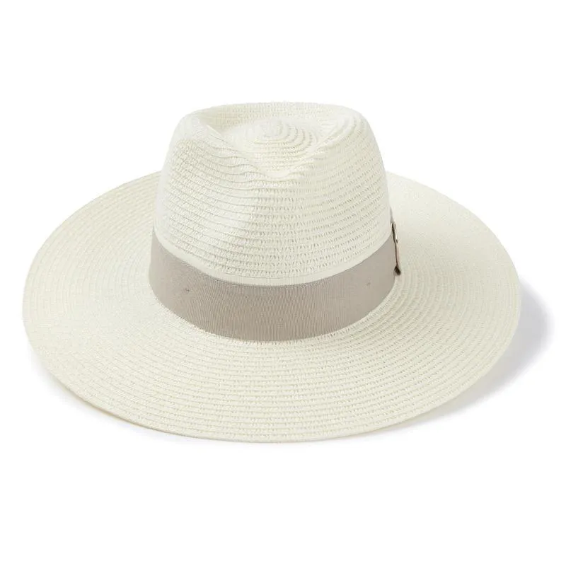 Hicks & Brown Hemley Wide Brimmed Summer Fedora - Cream