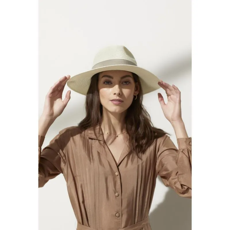 Hicks & Brown Hemley Wide Brimmed Summer Fedora - Cream