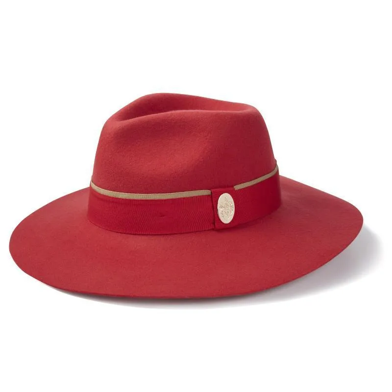 Hicks & Brown Oxley Wide Brimmed Fedora - Berry