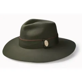 Hicks & Brown Oxley Wide Brimmed Fedora - Olive