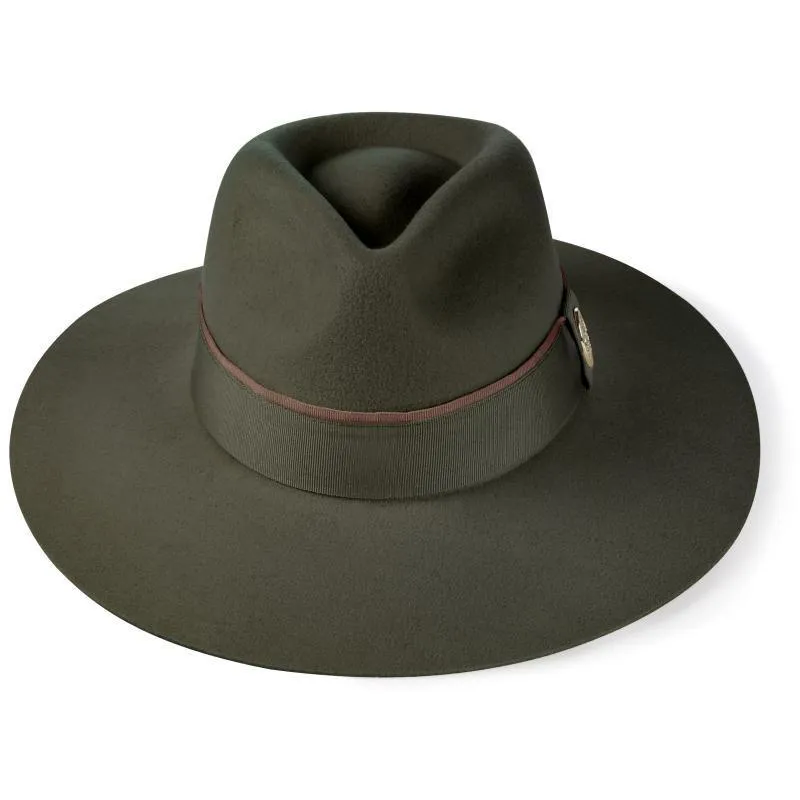 Hicks & Brown Oxley Wide Brimmed Fedora - Olive