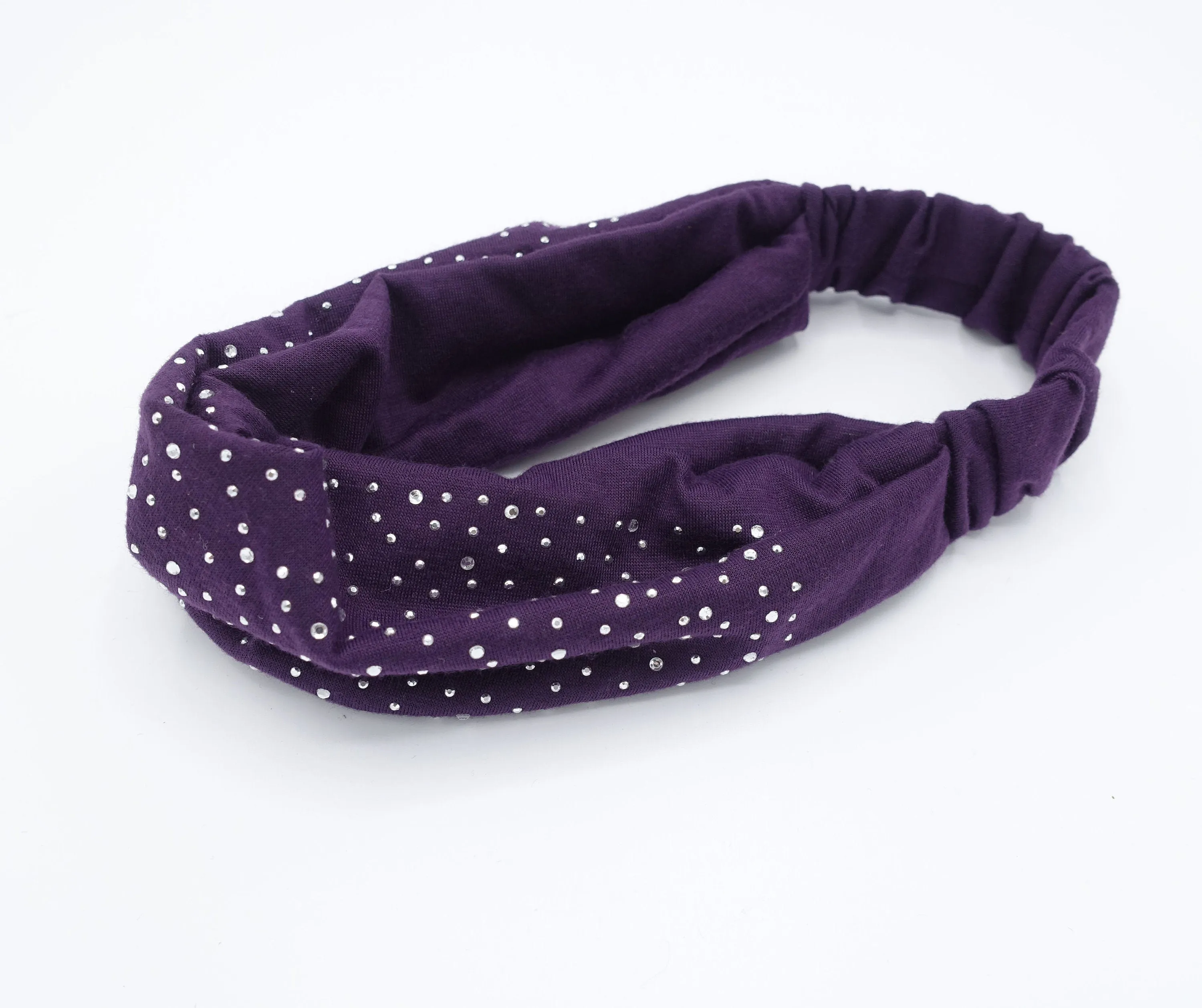 hotfix embellished headband Cotton elastic fashion headband for women