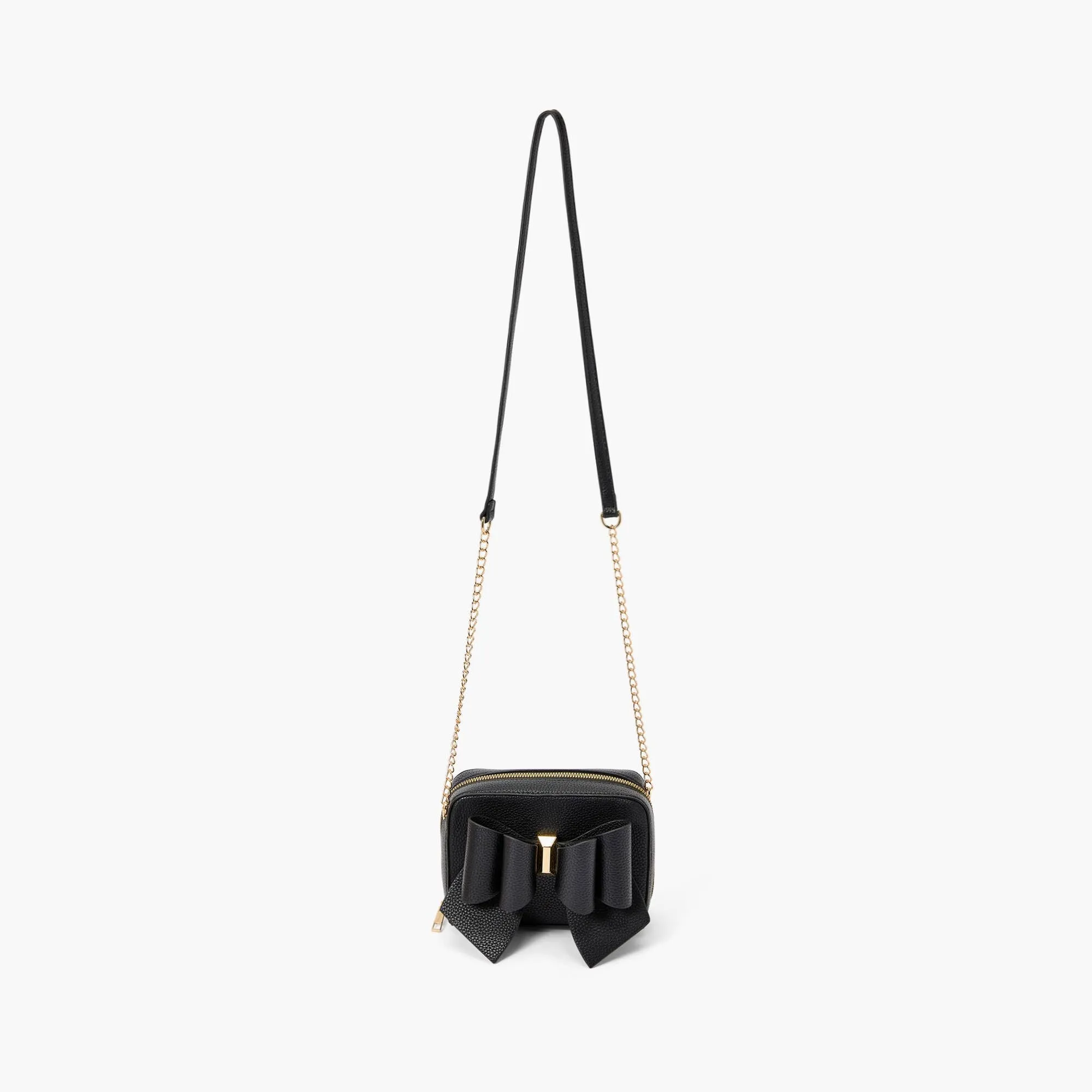 Instant Shipping! Boxy Bow Crossbody: Black