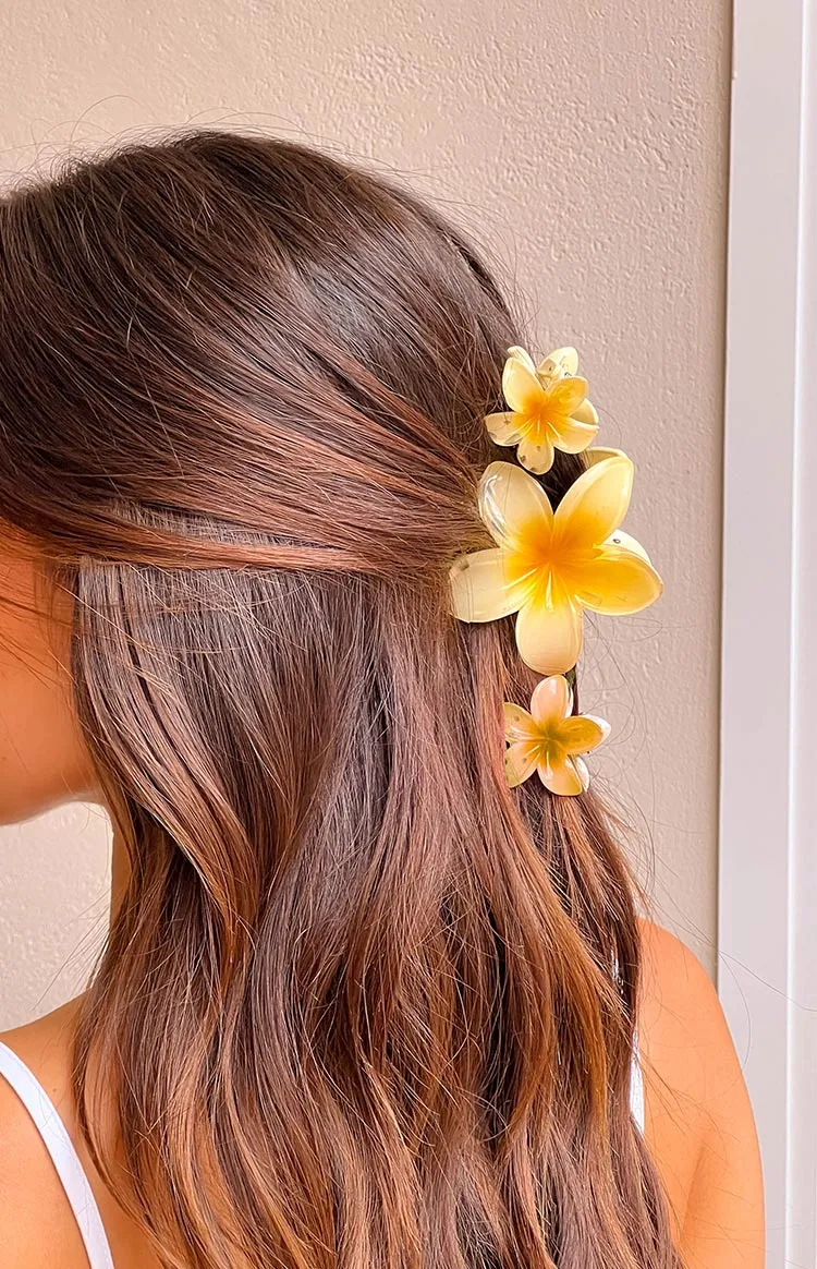 Jaide Yellow Flower Clip 3 Pack