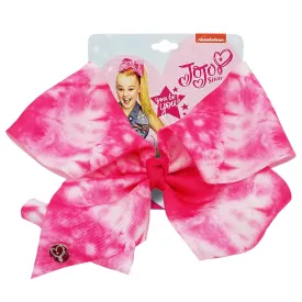 JoJo Siwa  Large Cheer Hair Bow (Neon Pink Tie Dye)