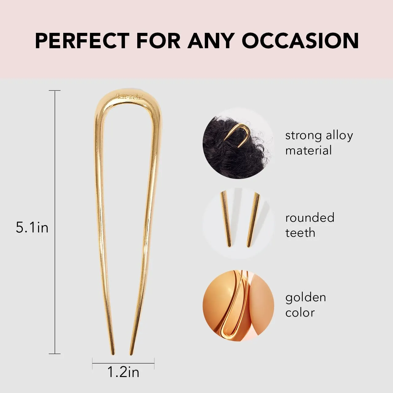 kitsch French Hair Pin - Gold