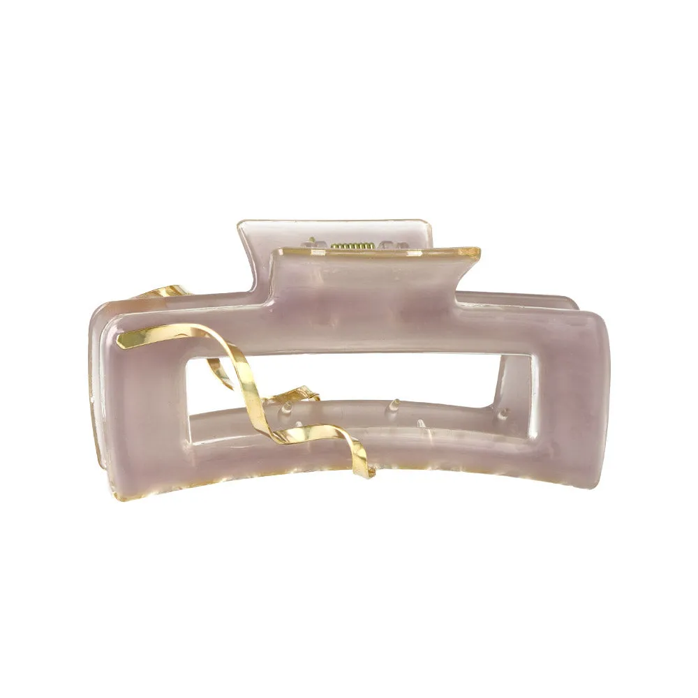 Metal Spiral Embellished Rectangle Hair Claw